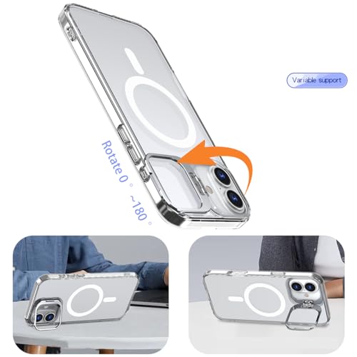 Coque iPhone 16 Pro Max fine transparente antichoc béquille anneau aimanté - 4