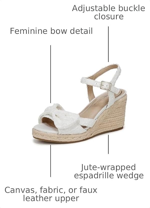 LifeStride Womens Tahlia Espadrille Wedge Sandal White Fabric 11 W by LifeStride - Used condition - Image 3