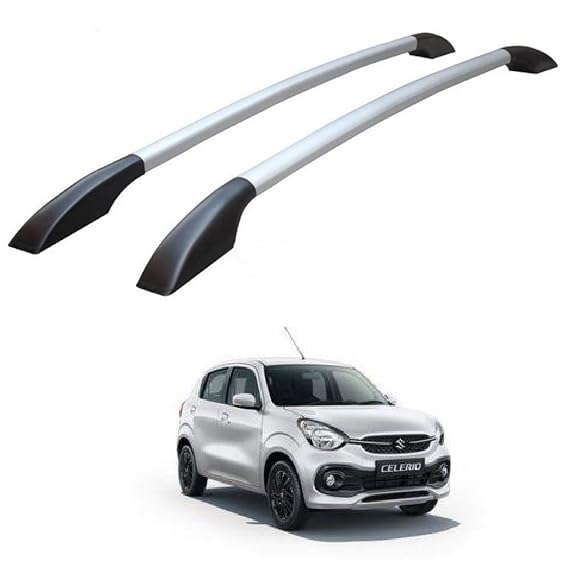 ROSHNEER Compatible CELERIO Car Non-Drilling Metal Roof Rail Set Suitable for Maruti Suzuki CELERIO and Universal Car Roof Rail Stylish with Adhensive Tape for All Cars and All Models Silver, 122CM-image-33