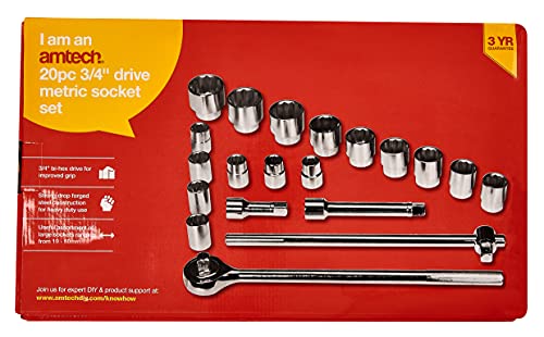 Coffret à douilles 3/4" Am-Tech pour débloquer les gros écrous grippés