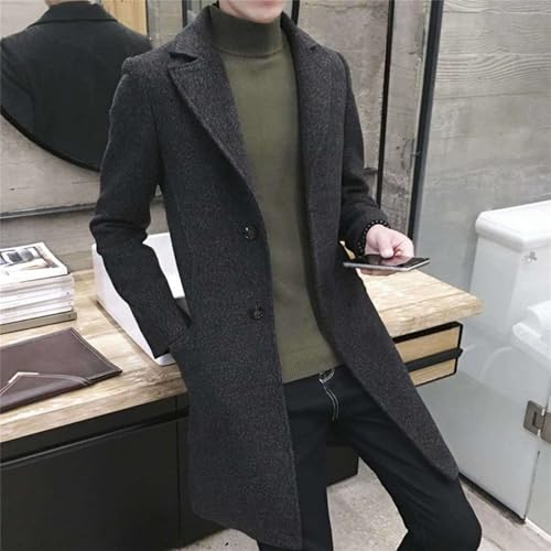 Manteau long homme à simple boutonnage style décontracté chic