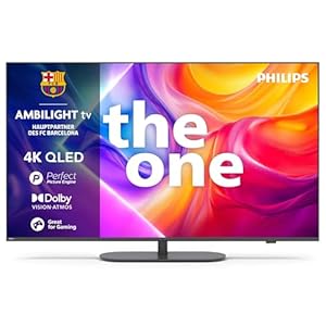 Philips Ambilight ‚The One‘ 65PUS9000 4K QLED Smart TV – 65 Zoll Display mit P5 Perfect Picture Engine Ultra HD, Titan OS, Dolby Vision und Dolby Atmos Sound