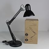Wonderlamp - czarna Flexo Avati, lampa biurkowa w stylu retro, korpus i głowica, żarówka 1 x E27
