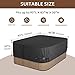 iBirdie Outdoor Waterproof Rectangular Hot Tub Cover 93 x 83 inch fit 92 x 82 or 91 x 81 or 90 x 80 or 89 x 79 SPA 600D Heavy Duty Rectangle Weatherproof Protectors Protective Cover Cap