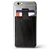 Distil Union Wally Junior - Slim, Secret Leather Wallet and Card Holder for Smartphones, the Only Leather Stick-On Wallet with Pull-Tab