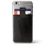 Distil Union Wally Junior | Slim, Leather Wallet and Card Holder for Smartphones, Leather Stick-On Wallet with Pull-Tab