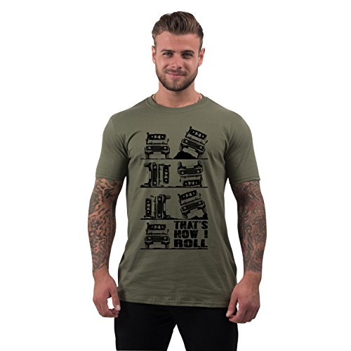 Bang Tidy Clothing Camiseta para Hombre That's How I Roll 4X4 Four Wheel Drive 4WD Off Road Mgreen Small Cover