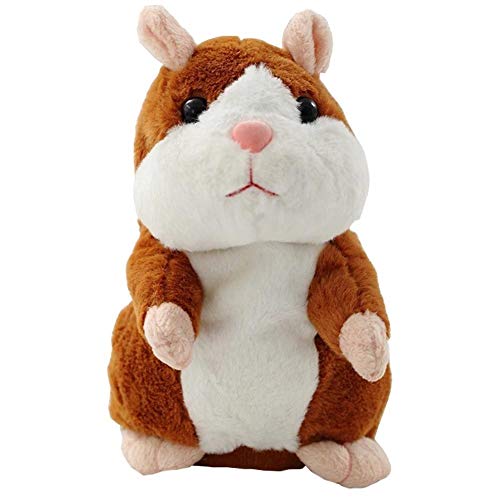 Keuyeo Hamster Parlant Mignon, Peluche Qui Répète Ce Que Vous Dites, Jouet Enregistreur Électronique pour L'éveil des Enfants, 15 Cm