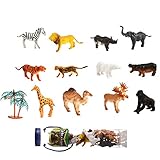 Feizikaw Juguetes Educativos 3 Años Grandes estatuas realistas de la Selva Modelos Animales Animales Dinosaurios Juguetes educación (Multicolor, One Size)