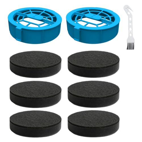 Image of 2 Pack Replacement Filter for Bissell 4052,4039,4282K,4214K,4051,4205 | 4026, 4031, 4137, 4173, 4194, 4172, 4342 Vacuum Cleaner Filter Kit with 1 Cleaning Brush, 2 Round Filters + 6 Cotton Filters