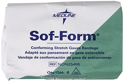 Medline Sof- Form Conforming Bandages, Non-Sterile, Not Made From Natural Rubber Latex, Gentle Compression, 48 Count