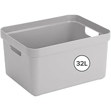 Sunware Sigma Home Storage Box, Light Grey, 32 Litre
