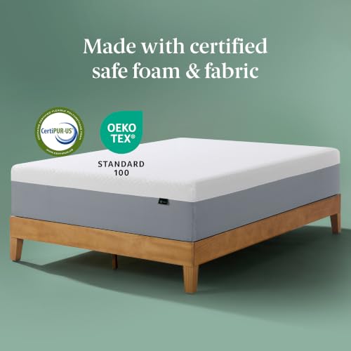 Image of Zinus 12 Inch Green Tea Essential Memory Foam Mattress [New Version], King, Fiberglass Free, Medium Feel, Breathable Airflow Memory Foam, Certified Safe Foams & Fabric, Mattress in A Box