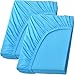 Produktbild NatureMark 2er Pack Jersey Spannbettlaken, Spannbetttuch 100% Baumwolle in vielen Größen und Farben MARKENQUALITÄT ÖKOTEX Standard 100 | 90 x 200 cm - 100 x 200 cm - türkis
