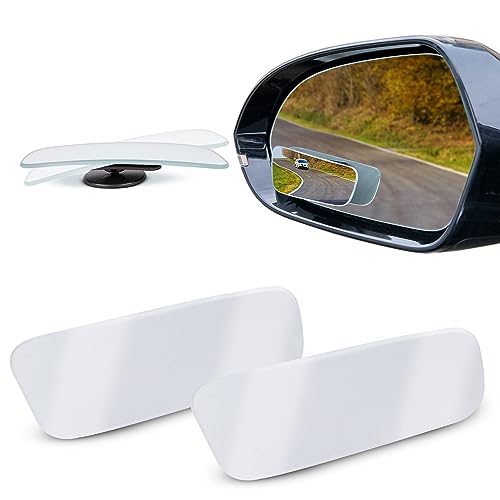 True Line Automotive 2 Pack Blind Spot Car Mirror - Frameless Car Blind Spot Mirror with Adjustable 360° View - Car Mirror Blindspot Mirror, Universal Fit, Wide Angle, Blindspot Mirror for Car