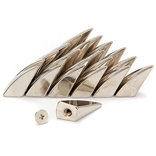 Weebee 17Mm Shark Fin Dragon Shape Claw Spikes And Cone Studs Rivets Metal Screw Back Punk Rock Diy Leather Crafting For Making Custom Leather Clothing Accessories (Silver, 20Pcs) #TOP4