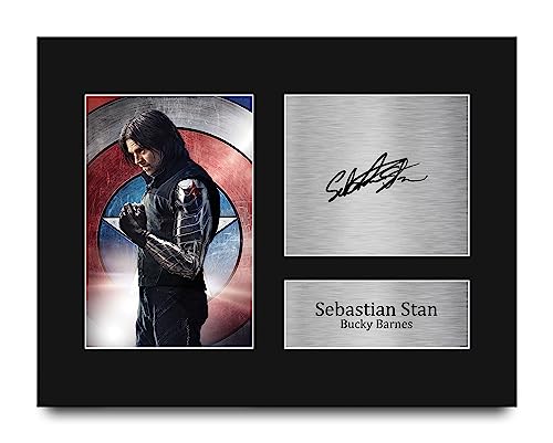 HWC Trading Sebastian Stan Bucky Barnes Gifts Printed Signed Autograph Picture for Movie Memorabilia Fans - US Letter Size