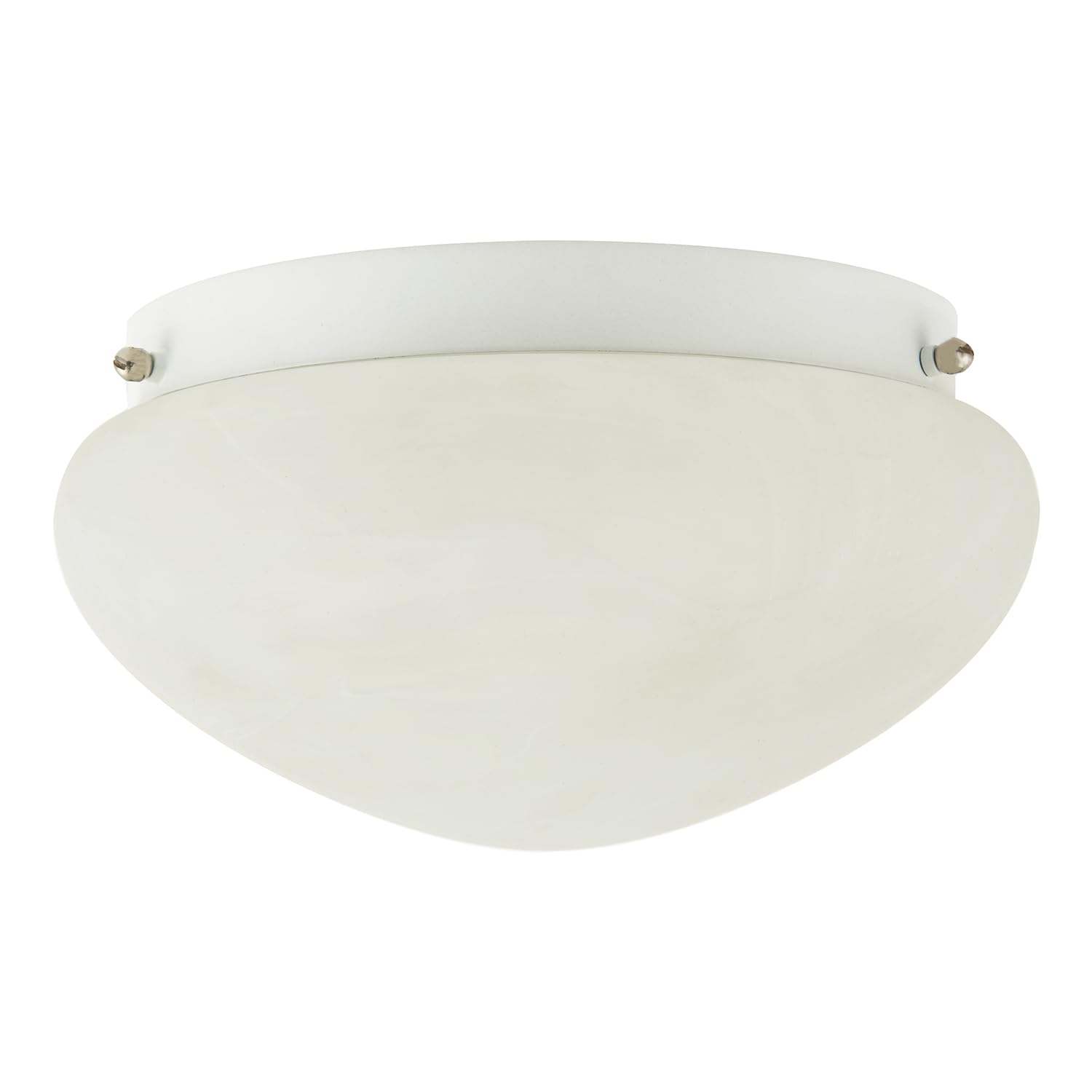 Happy Homewares Alabaster Glass Bathroom Ceiling Light - White