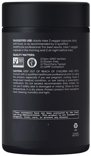 Miniatura 2 de Suplemento L-treonato de magnesio 2000 mg con 144 mg de magnesio elemental, fórmula de apoyo cerebral, vegano y sin gluten, 135 cápsulas vegetales