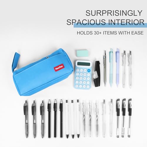 Image of Pencil Case with Zipper, Pencil Pouch for Students, Large Capacity Oxford Pen Bag for Girls, Portable Pouch for School & Office