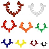 StonyLab Plastic Joint Clips Set, 9 pcs Keck Clamp Lab Keck Clips 10/12/14/19/24/29/34/40/45mm for...