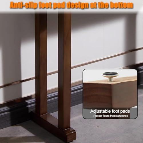 Mesa consola de losa roca y madera YVYKFZD, mueble de entrada rectangular de alta gama 8