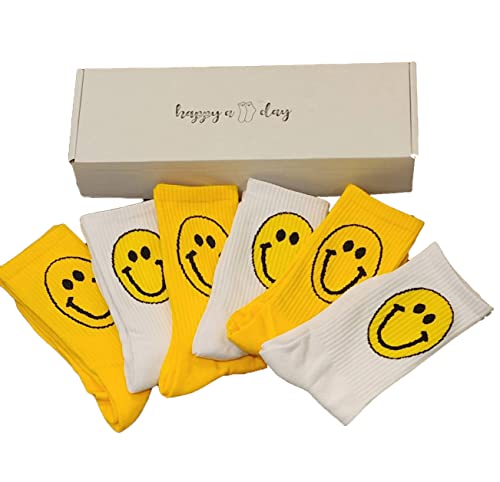 Generic unisex-adult Happy Smiling Face Crew Socks