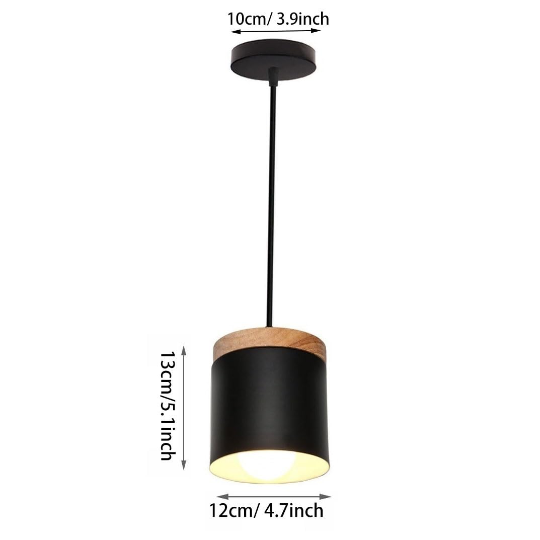 Bezprzewodowa lampa wisząca z akumulatorem i pilotem - wiszący żyrandol LED do kuchennej wyspy, jadalni, sypialni - regulowana lampa sufitowa w stylu rustykalnym(Black,Set of 3)