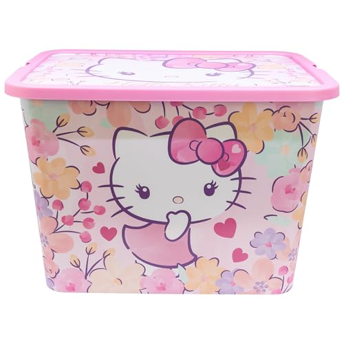 Stor Boîte de rangement Hello Kitty avec fermeture à clic de 23 litres