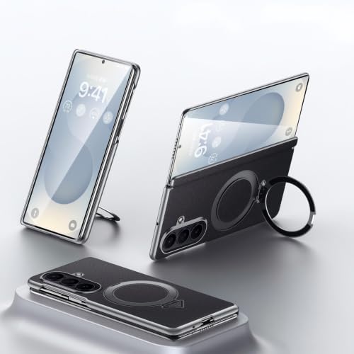 Étui Fold8 Ultra Cuir et cadre plaqué : la coque haut de gamme en Noir