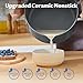 8 Quart Pot with Lid, BEZIA Ceramic Nonstick Stock Pot with Lid, Induction Ready, Large Cooking Pot with Silicone Handle, Compatible with All Cooktops, Dishwasher Safe