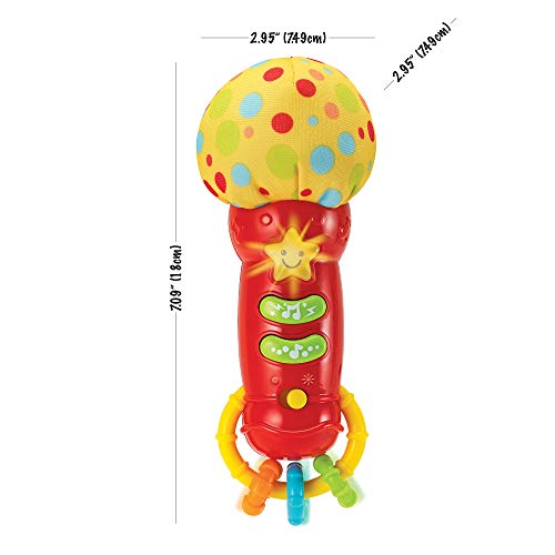 Baby Microphone Toy. My First Kids Microphone With Sounds And Teethers / Rattle. Battery Operated Toy Microphone For Toddlers And Babies 3-36 Months #TOP4