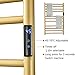 XMGJ Electric Towel Warmers Radiator with Timer Gold, 140W Wall-Mounted & Freestanding Heated Towel Drying Rack with 11 Bars, 304 Stainless Steel Heated Towel Rail for Bathroom, Plug-in