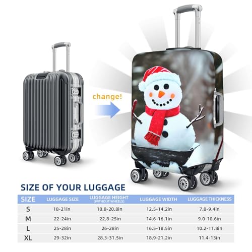 Travel Luggage Cover for Suitcase Elastic Suitcase Protector Cute Snowman Suitcase Covers Washable Suitcase Protective Cover Dust-proof Luggage Covers Fit 18-32 Inch Luggage2