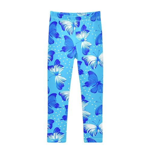 Girls' Leggings Butterfly Blue Kids Yoga Tights Pants 1 Pack 2303324