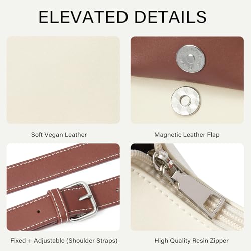 Image of CLUCI Shoulder Bag for Women, RFID Blocking Purse Vegan Leather Hobo Handbags with Adjustable Strap Anti Theft Crossbody Bag