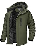 TACVASEN Mens Ski Jacket Waterproof Warm Parka Winter Coat Thick Fleece Lined Snow Jacket for Cold...