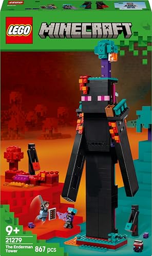 Minecraft 2in1 La Torre dell'Enderman - Giocattolo Modulare che si Trasforma in 2 Fortezze - con Mob dell'Enderman e un Portale del Nether - Regalo per Gamer, Bambini e Bambine da 9 Anni - 21279 - Lego - Immagine 8