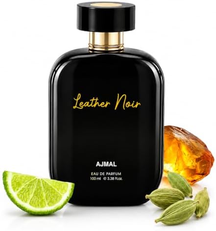 Ajmal Artisan Leather Noir Eau De Parfum for Men | Long-Lasting Luxury Perfume with Bergamot, Cardamom, Leather & Vanilla Notes | Strong Masculine Fragrance | 100ml