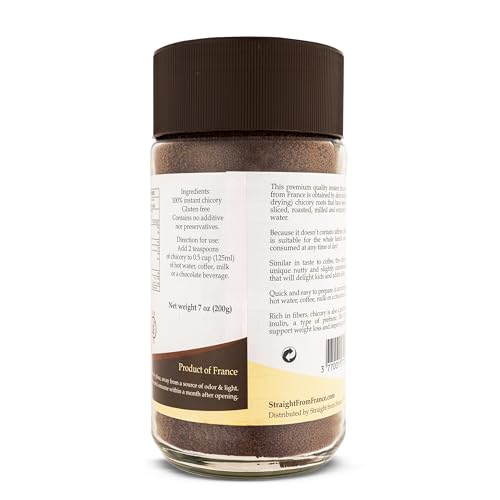 Straight From France Caffeine Free Instant Chicory Powder, Coffee Substitute Rich In Fibers thumb #1