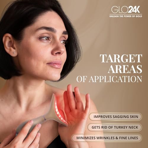 Image of GLO24K 7 Color Beauty Device - Triple LED Action & Vibration Technology Facial and Neck Massager