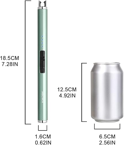 Miniatura 32 de ARECTECH Encendedor eléctrico recargable de plasma de arco, resistente al viento, para velas, cocina, regalo de cumpleaños para mamá, hombres, Negro