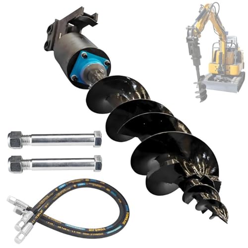 Hydraulischer Minibagger-Erdbohrer für 1 bis 2 Tonnen Bagger, Erdbohrerdurchmesser 200 mm und Baggeraufsatz, zum Graben von Löchern und Bohren von Pfählen Hydraulischer Minibagger-Erdbohrer für 1 bis 2 Tonnen Bagger, Erdbohrerdurchmesser 200 mm und Baggeraufsatz, zum Graben von Löchern und Bohren von Pfählen