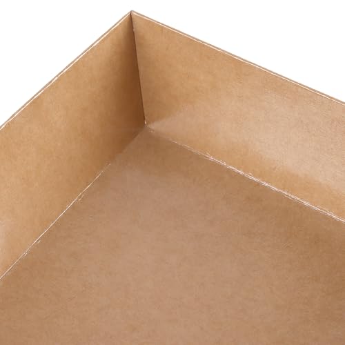 HEIHAK 100 Pack 5 Inch Charcuterie Boxes with Clear Lids, Brown Disposable Dessert Containers, To Go Paper Charcuterie Containers for Cookies, Sandwiches, Strawberries, Cupcakes, Cake Slices by HEIHAK - Used condition - Image 3