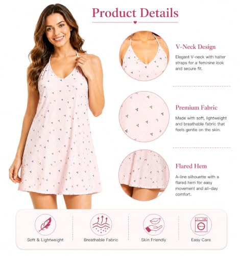 Image of Love Maker Women Solid Soft Fabric Babydoll V-Neck Wedding Nighty Above Knee Lingerie S-3XL