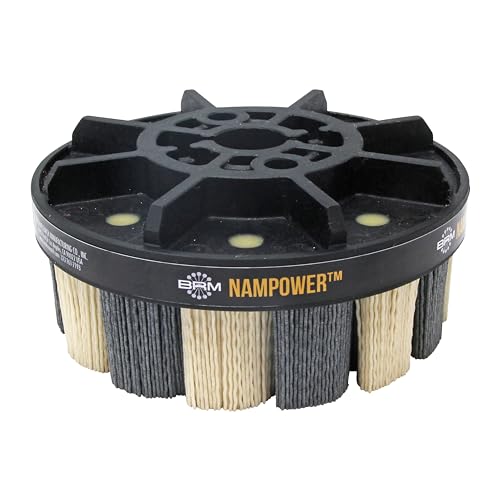 Image of Brush Research ADT15038120 Nampower Turbine Style Abrasive Disc Brush, Combination Silicon Carbide /Ceramic Filament, 150mm Diameter, 38mm Bristle Length (Pack of 1)