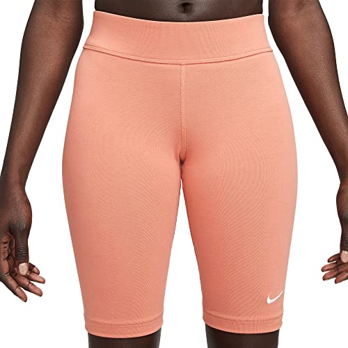 Nike Kadın Diz Uzunluğu Tayt Spor Giyim Essential, Madder Root/Beyaz, CZ8526-827, XS