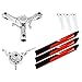 Microheli CNC Triple Red Carbon Plastic Blades Conversion Set - Blade Infusion 180