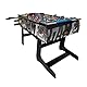 Sport1 Klappbarer Tischkicker mit Beinen für den Innenbereich aus MDF, Maße: 121 x 61 x 85 cm, mit 8 Schlaufen, Punktezähler und Bälle. Für den Innenbereich geeignet.