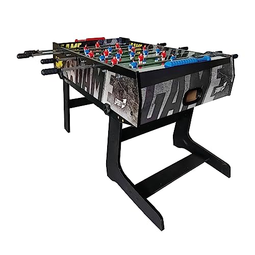 Sport1 Klappbarer Tischkicker mit Beinen für den Innenbereich aus MDF, Maße: 121 x 61 x 85 cm, mit 8 Schlaufen, Punktezähler und Bälle. Für den Innenbereich geeignet. – Bild 5